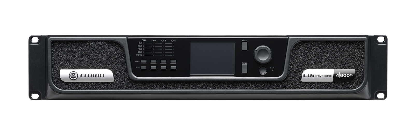 Amplificador analógico com BLU Link, 4 canais, 600W por canal de saída