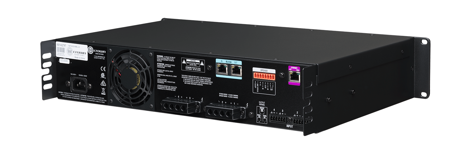 Amplificador analógico com BLU Link, 4 canais, 600W por canal de saída - Imagem 4