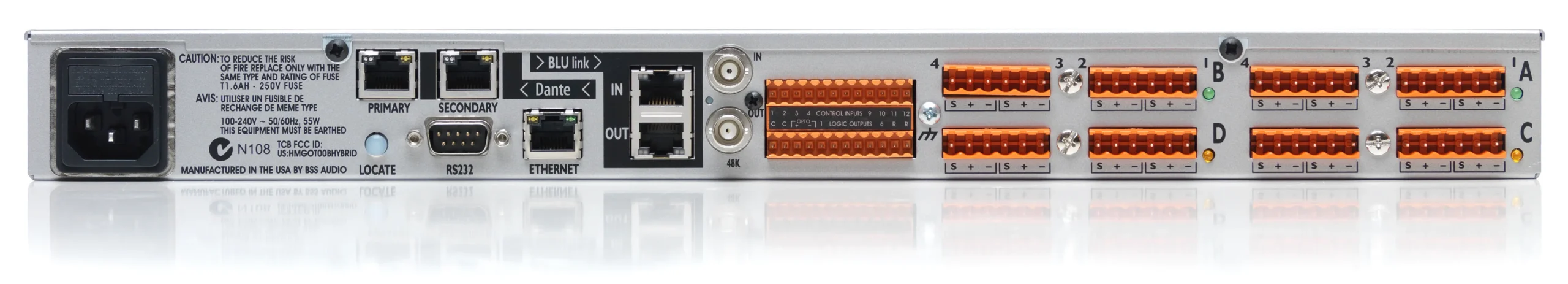 Processador de sinal com Blu Link e compatível com Dante™ / AES67 / EN 54-16 (sem cards) - Imagem 2