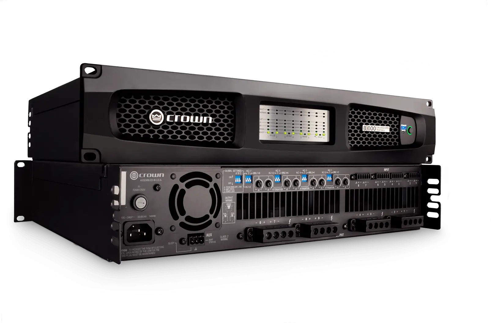 Amplificador analógico de 8 canais, 600 W a 4 Ω, 70 V/100 V por canal de saída - Imagem 3