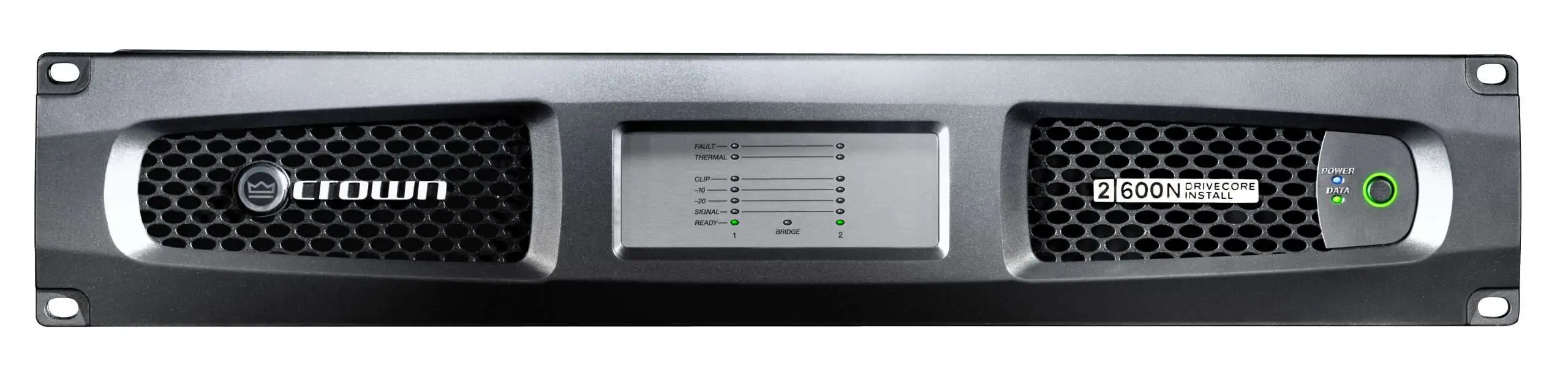 Amplificador de potência de dois canais, 600 W a 4 Ω, 70 V/100 V por canal de saída com BLU Link e Network