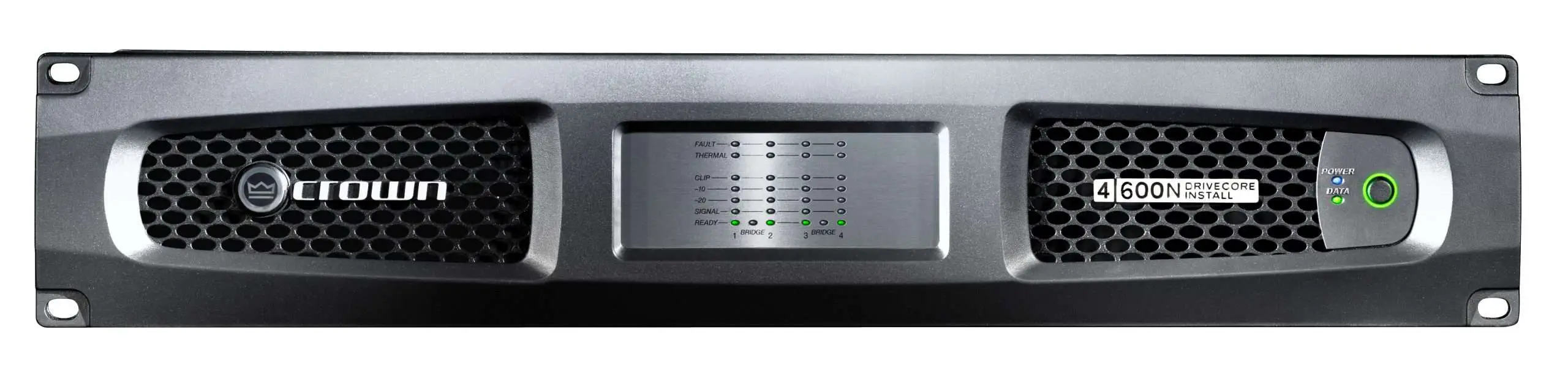 Amplificador analógico de 4 canais, 600 W a 4 Ω, 70 V/100 V por canal de saída com BLU Link e Network